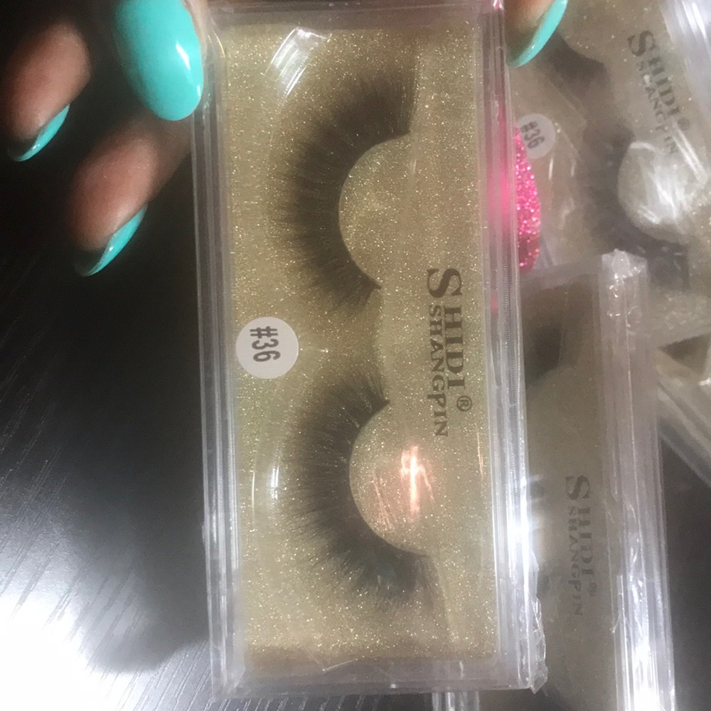 1 pair 3d mink lashes false eyelashes #36
